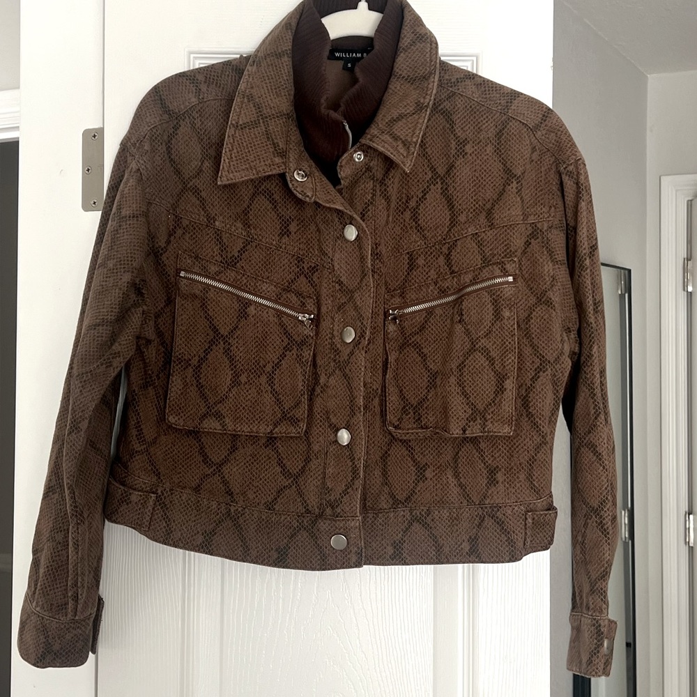 Faux snakeskin pattern jacket